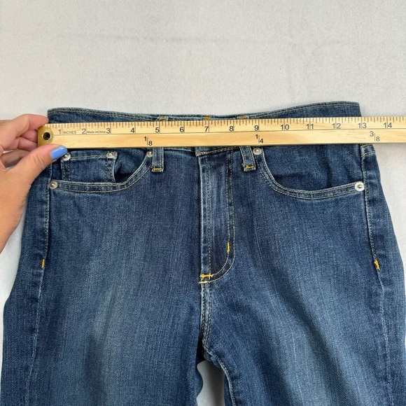 Fabrizio Ganni Bootcut Jeans Womens Size 2 Dark Blue Mid Rise - Picture 8 of 13